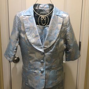 Elegant Bantry Bay Three-Piece Suit SIZE PL in Baby Blue and Silver